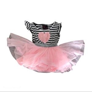 Girls Rule Pink Sequin Heart Dress Tutu Skirt